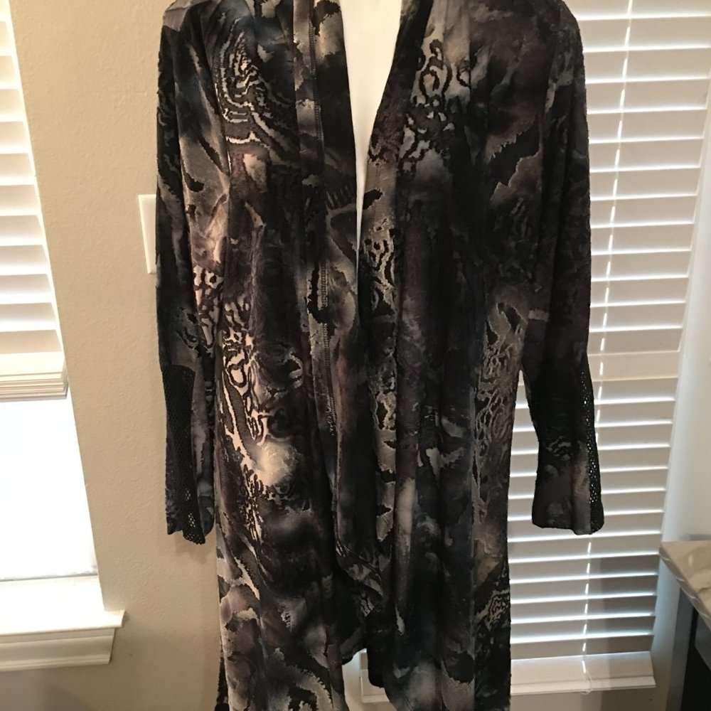 Cativa Black Duster Jacket - So Gorgeous  VT1  Size XL